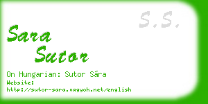 sara sutor business card